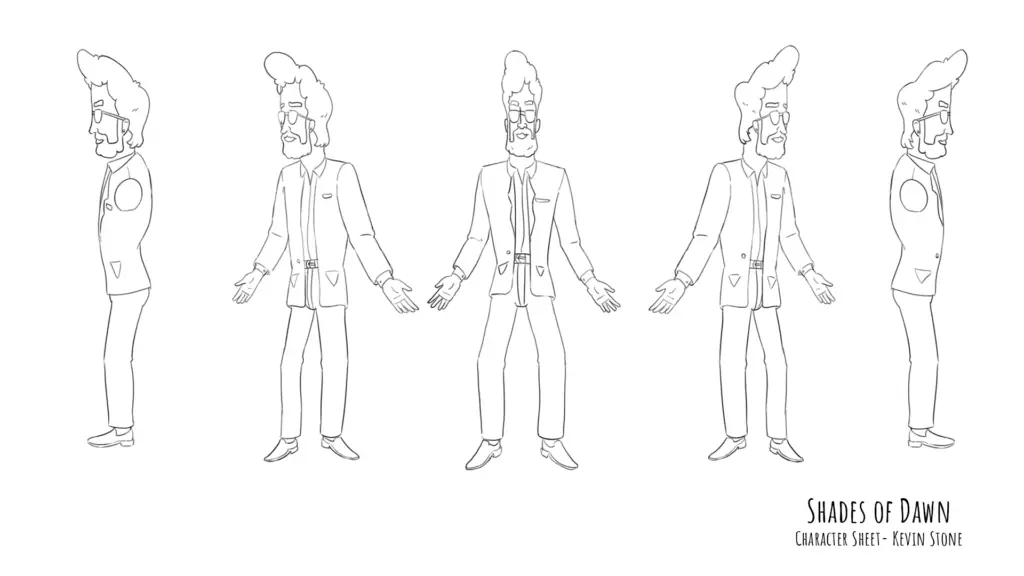 Shades of Dawn Character Model Sheet Kevin Stone