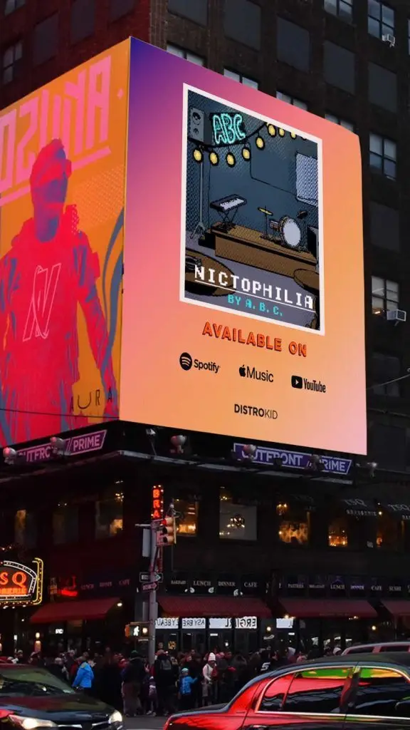 Advertising for Nictophilia by DistroKid Record Label
